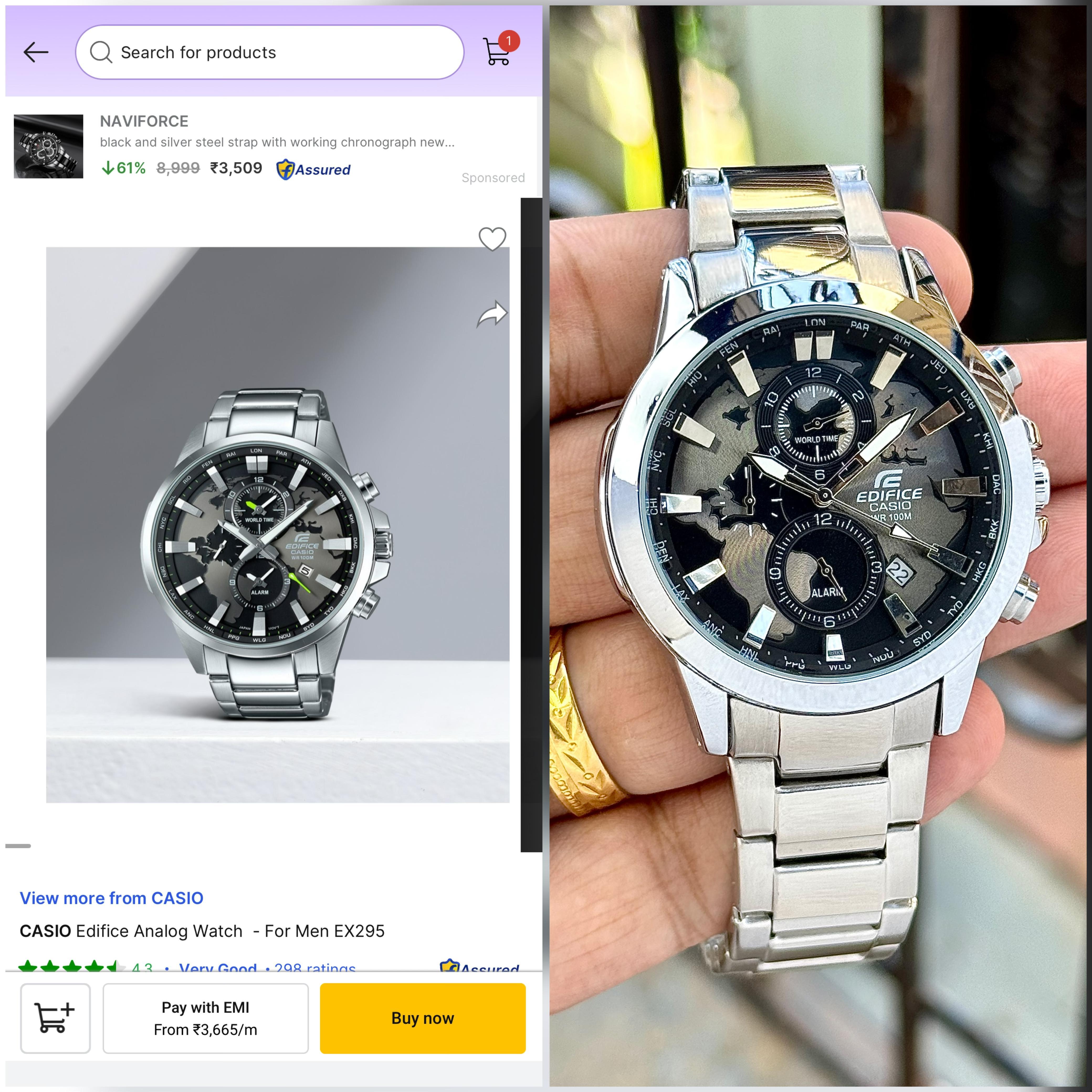 Casio Edifice EFR 303 World Map